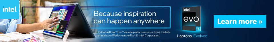 Intel evo laptops, find out more.