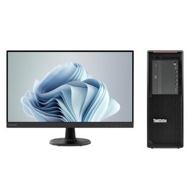 Lenovo ThinkStation P520 Tower Intel Xeon W-2245 with Lenovo ThinkVision C27-40 27" FHD Monitor